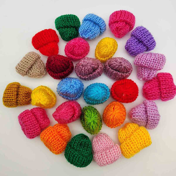 Wholesale Wool Hat Accessories Decorative Knitted Clothing Accessories DIY Mini Jewelry Toys Cartoon Decorative Finger Hat