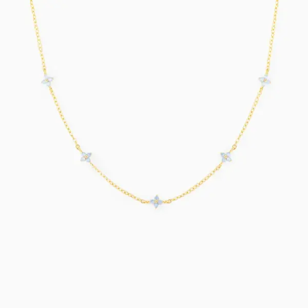 Copper Plated Flower Copper Brass Necklace