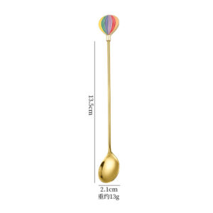 Hot air balloon spoon - gold