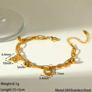 Gold Five-Pointed Star Bracelet