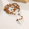 Wholesale Color-made Wooden Beads Cross Rosary Communion Baptism