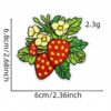 Wholesale Cute Cartoon Strawberry Embroider Cloth Patch Fruit Red Embroider Patch Accessories Clothing Accessories Computer Embroider Patch