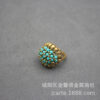 oly-a2ed58d89aa7cfd60edad0b64cea896a Wholesale Middle Ancient Vintage High Sense Fashion Personality Elegant Copper Plated Real Gold Ring Vintage Imitation Green Pine Open Ring
