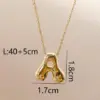 Wholesale Jewelry Beach Sweet Commute Letter 304 Stainless Steel 18K Gold Plated Chain Pendant Necklace
