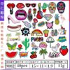 Wholesale New Cross-Border Hot-Selling Patch Set Embroider Patch Combination Embroider Stamp Cartoon Patch Animal Smiley Face Cloth Patch