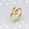 Wholesale Retro Geometric Eye Solid Color Titanium Steel Plating Rings 1 Piece
