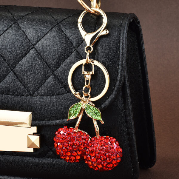 Wholesale Europe and the United States new cherry key chain cross-border Amazon AliExpress wish hot bag milk tea cup pendant fruit