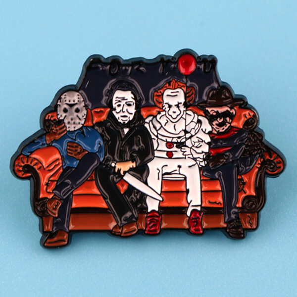 Wholesale Halloween Badge Horror Brooch Cartoon Metal Badge Jewelry Medal Clothing Brooch Accessories