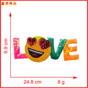 Heated melt glue*color*smiley face letters*love*10*25cm