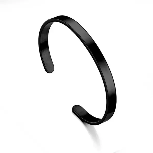 Wholesale 6mm Stainless Steel C Bracelet Titanium Steel Opening Adjustable Bracelet