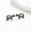 Wholesale PVD Coated Real Gold Plated Tortoise Stainless Steel Fashion Waterproof Non Tarnish Ear Studs