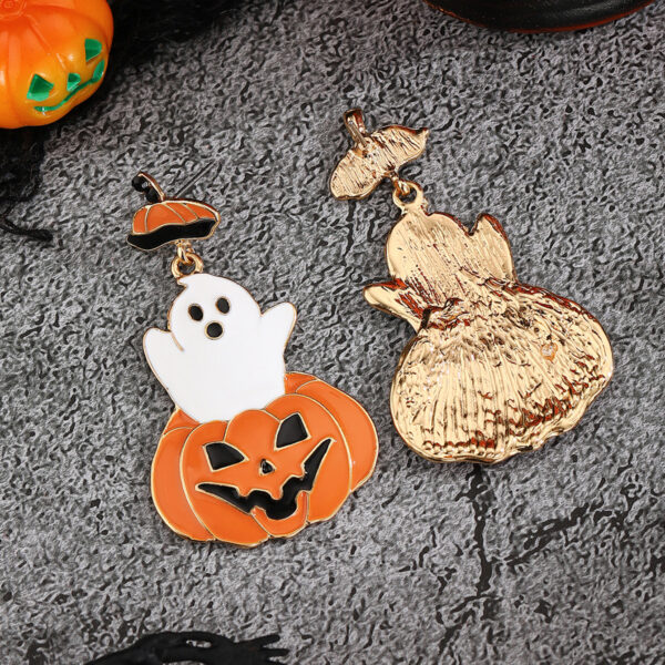 Wholesale Cross-Border Amazon Best-Selling Halloween Earrings Pumpkin Ghost Pendant Earrings Gothic Tassel Women's Earrings