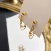 PVD Coated Real Gold Plated 18K Gold Rose Gold Plated Heart 304 Stainless Steel Titanium Steel Fashion Waterproof Non Tarnish Earrings