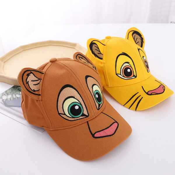 Wholesale Children's hat wholesale spring and autumn new sun hat three-dimensional cartoon cap embroidered lion shape baseball cap