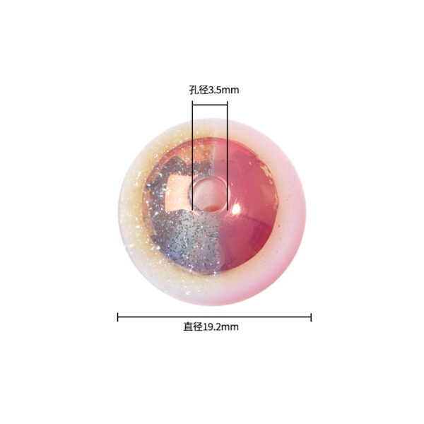 Wholesale 20mm Double Color Baby's Sky Star Cat Eyes UV Color Plated Resin Beads DIY Mobile Phone Chain Keychain Beads Scattered Beads