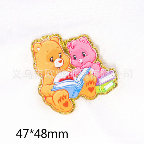Wholesale New Cartoon Rainbow Personality Candy Bear Bag Jewelry Acrylic Pin Croud DIY Patch