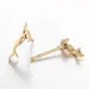 PVD Coated 18K Gold Real Gold Plated Geometric 304 Stainless Steel Simple Style Waterproof Non Tarnish Ear Studs