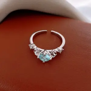 74 # Ring - Silver - / Blue