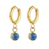 Wholesale PVD Coated Gold Plated Geometric 201 Stainless Steel Vintage Style Simple Style Waterproof Non Tarnish 304 Stainless Steel Earrings