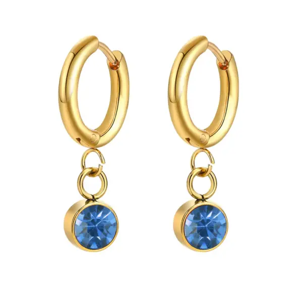Wholesale PVD Coated Gold Plated Geometric 201 Stainless Steel Vintage Style Simple Style Waterproof Non Tarnish 304 Stainless Steel Earrings