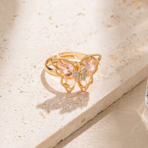 Pink / Butterfly outer size 15x21mm