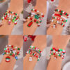 Wholesale Colorful Acrylic Christmas Combination Elastic Beaded Bracelet Set
