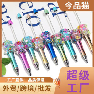 Wholesale beaded pen cartoon cat claw ball-point pen