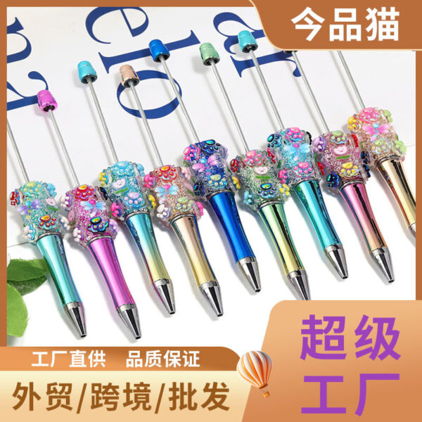 Wholesale beaded pen cartoon cat claw ball-point pen