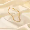 Simple Style Geometric 304 Stainless Steel Waterproof Non Tarnish PVD Coated Real Gold Plated Women'S Anklet