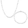 Wholesale Simple Style Solid Color Stainless Steel 18k Gold Plated Bracelets Necklace