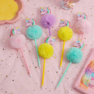 Wholesale Cartoon unicorn ball pen plush pen