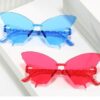 Wholesale New Butterfly Glasses Integrated Lens Sunglasses Fashion Trend Personalized Cross-border Glasses Europe and America Street Little Red Book