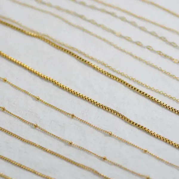 Wholesale PVD Coated 18K Gold Real Gold Plated Round 304 Stainless Steel Fashion Waterproof Non Tarnish 304 Stainless Steel Necklace