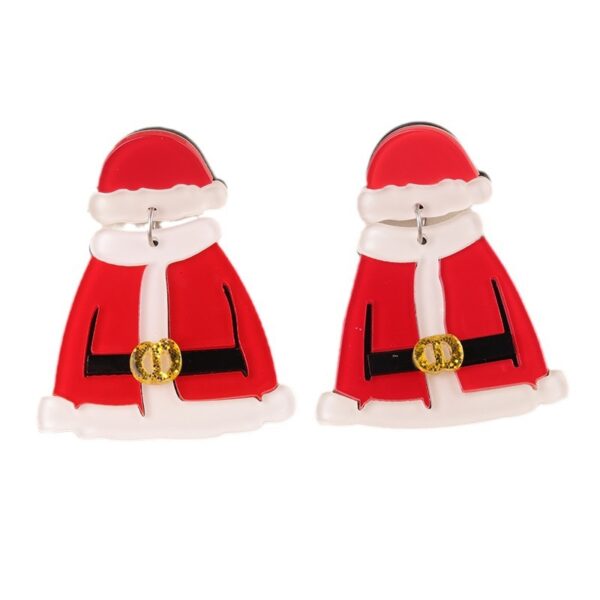 Wholesale European and American Christmas Earrings Creative Cartoon Santa Claus Clothes Snowman Personality Exaggerated Earrings Ear Jewelry Women