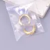 Wholesale 304 Stainless Steel Solid Color PVD Coated 18K Real Gold Plated 18K Gold Vacation Classic Style Waterproof Non Tarnish Plating Gold Silver Earrings
