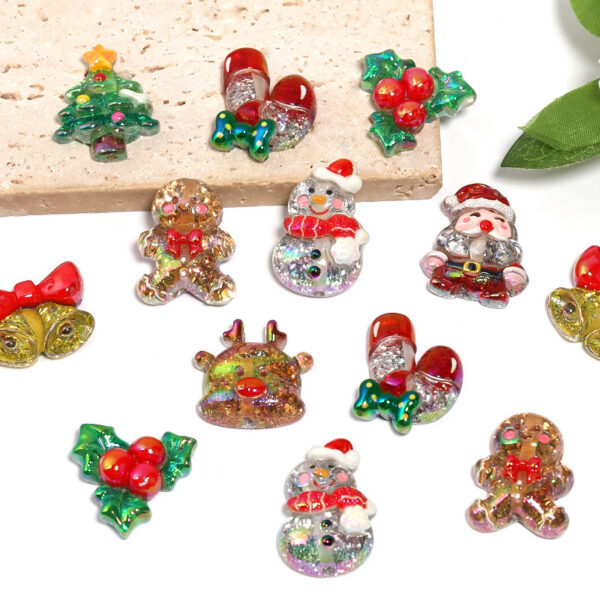 Wholesale Santa Claus beaded gingerbread man cartoon loose beads