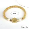 Wholesale Copper 18K Gold Plated Elegant Vintage Style Lady Plating Inlay Round Artificial Pearls Bracelets