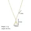 Wholesale Ion Plating (IP) 16K Gold Platinum Real Gold Plated Letter 304 Stainless Steel Simple Style Waterproof Non Tarnish 304 Stainless Steel Pendant Necklace