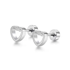 Silver / Hollow Heart