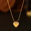 Wholesale Jewelry Retro Heart Shape 304 Stainless Steel Plating Stainless Steel Necklaces