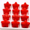Wholesale Flocked Five-Pointed Star 23*23mm DIY Christmas Series Beades