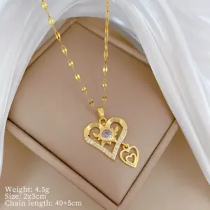 A406 Titanium Steel Chain Copper Pendant