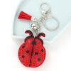 Wholesale 4pcs Seven-Star Ladybug Rhinestone Diamond Keychain