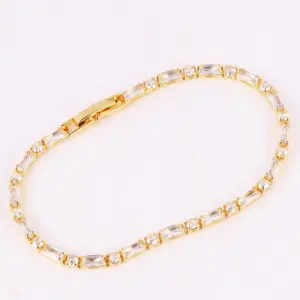 White Zirconium Bracelet / 18K
