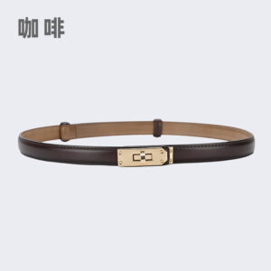 20552-gold buckle-coffee