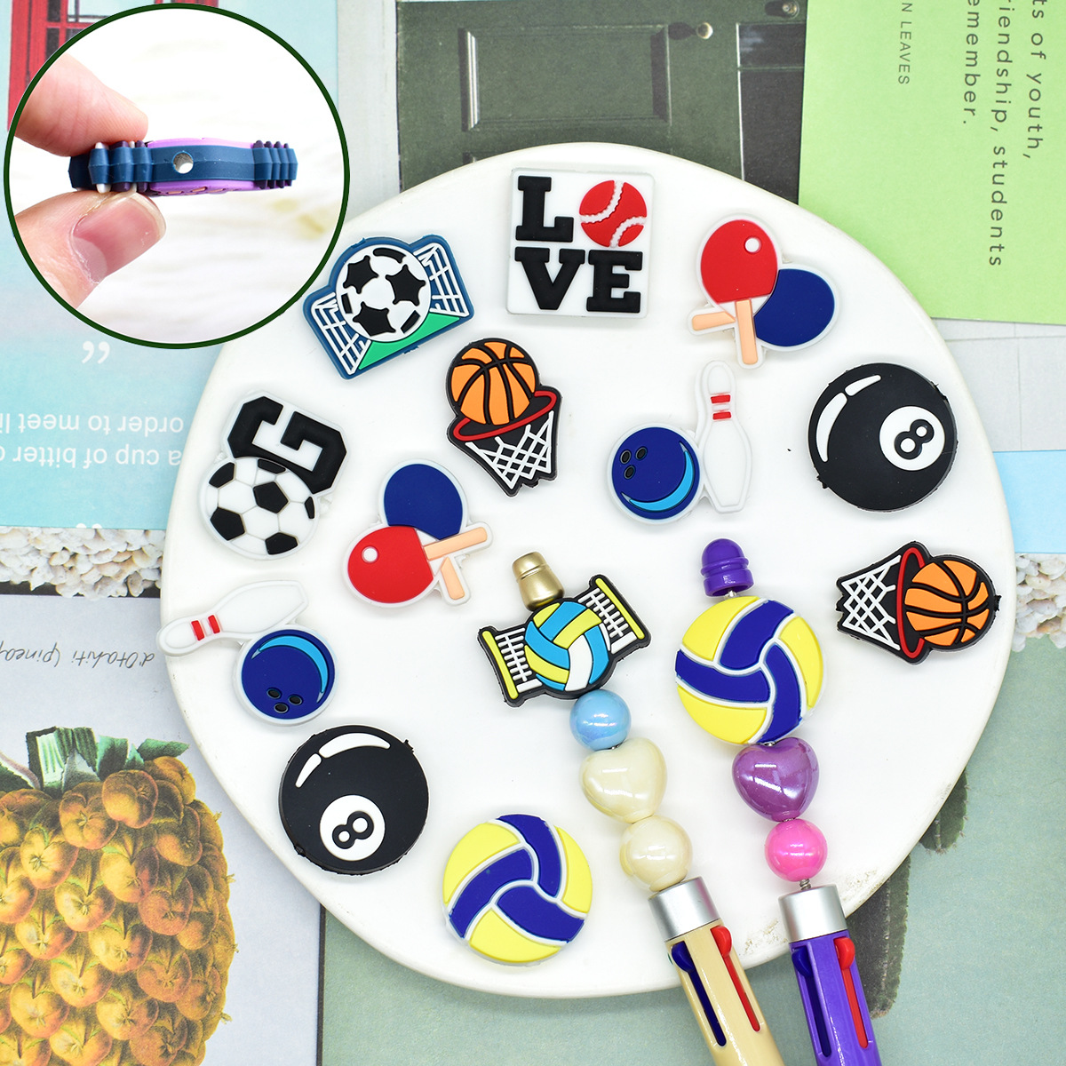 Wholesale Srts Series Student Ballint Pen Beads