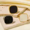 Wholesale PVD Coated Real Gold Plated Geometric 304 Stainless Steel Retro Waterproof Non Tarnish Open Rings