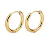 Fashion Titanium Steel Geometric Pattern Hoop Earrings For Women, Non-Fading Simple Design Ear Jewelry, Basic Ear Clips