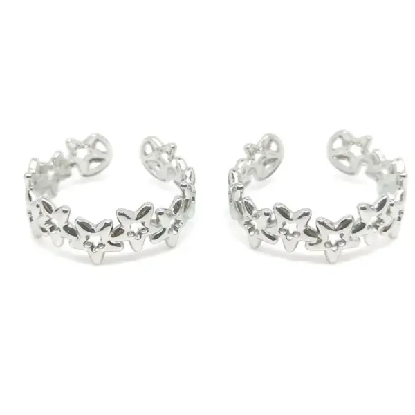 Wholesale Simple Style Star Titanium Steel Open Ring Plating Stainless Steel Rings