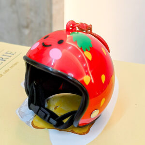 6.5cm large strawberry hanging paint buckle / With lobster clasp